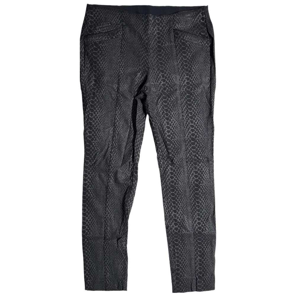 Alfani Black Skinny Snake Print Pants Sz 12